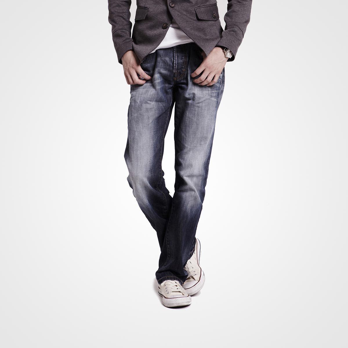 Dark Brown Jeans - Image 1
